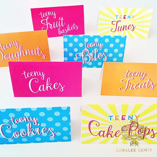 Teeny Buffet & Party Signs