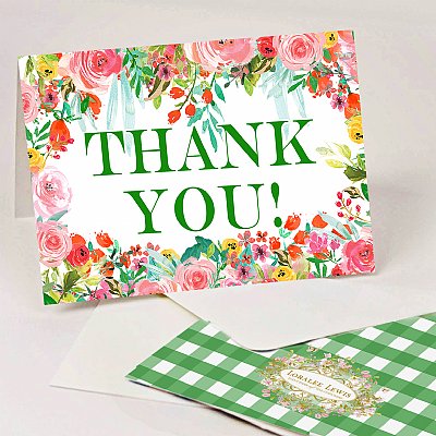 Happy Floral Thank You Notes