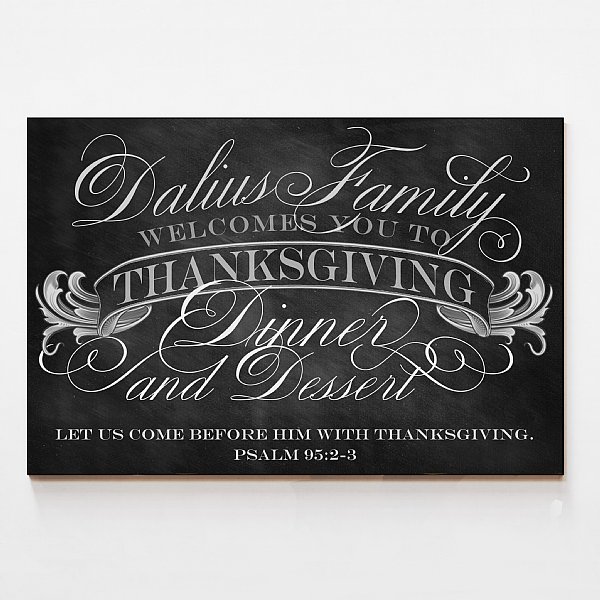 Traditional Thanksgiving Chalkboard Print