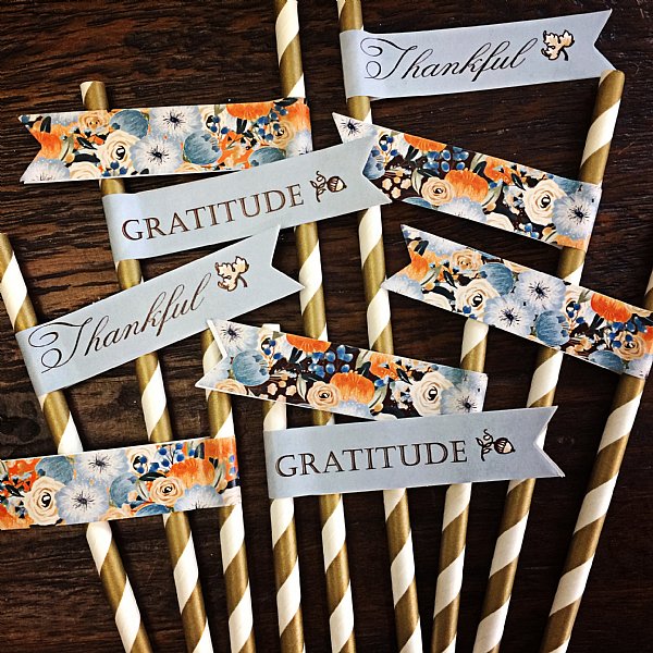 Fall Floral Straw Pennant Kit