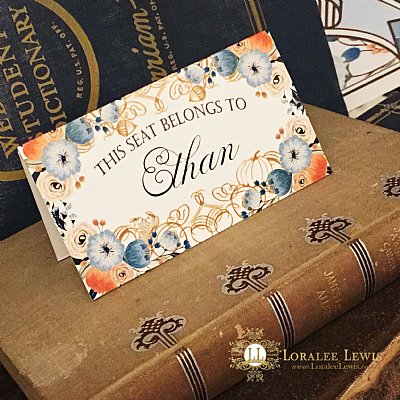 Fall Floral Place Cards