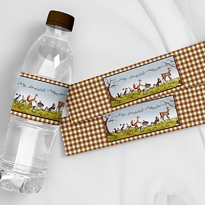 Through the Woods Water Bottle Labels