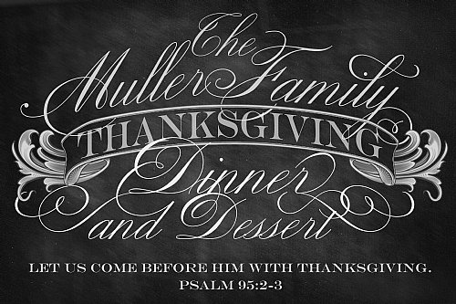 Traditional Thanksgiving Chalkboard Print