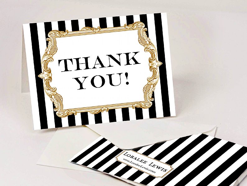Black and White Collection Thank You Notes