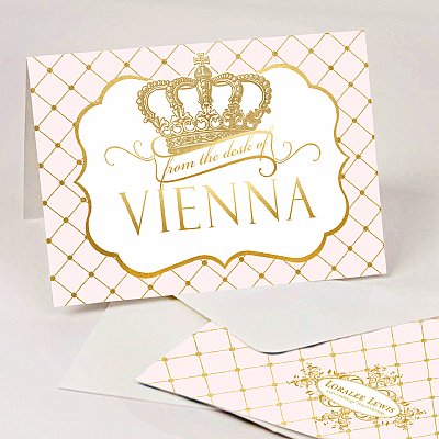 Crown Princess Personalized Thank You Notes