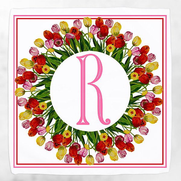 Tulip Monogram Cocktail Napkins