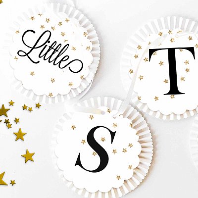 Twinkle Little Star Rosette Banner