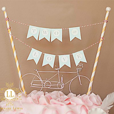 Two in Love Micro Bunting Banner