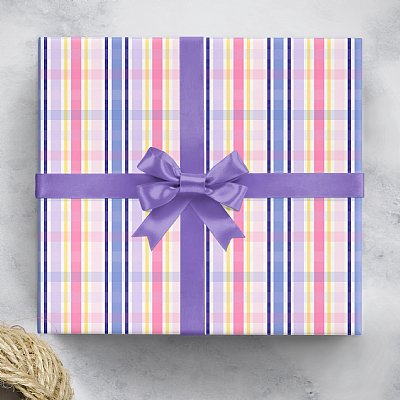 Unicorn Plaid Gift Wrap