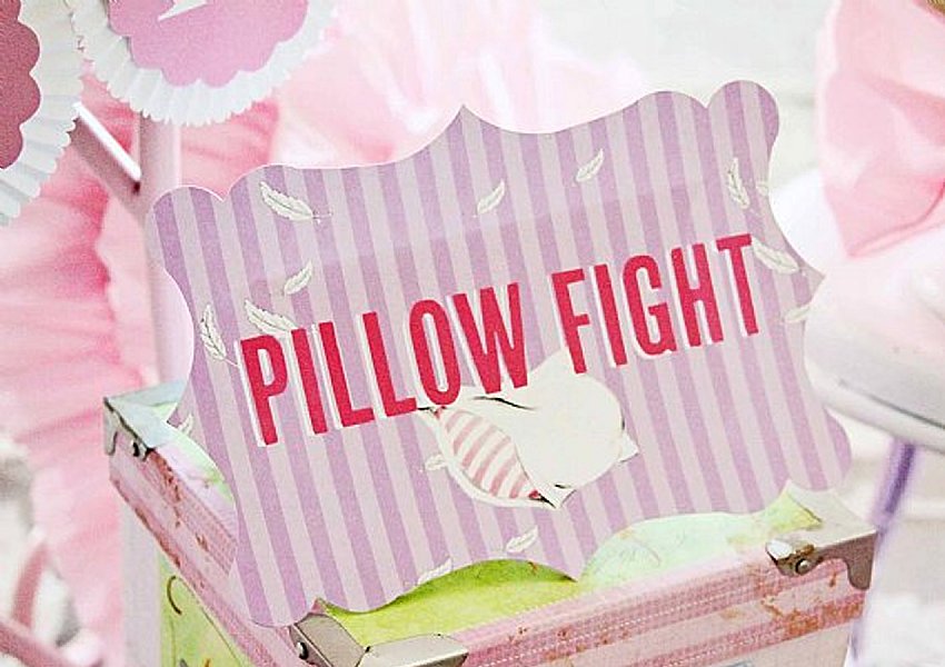 Slumber Party "Pillow Fight" or  Custom Large Sign