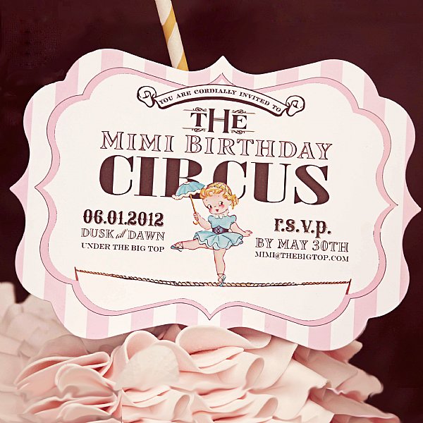 Tight Rope Tootsie Invitation