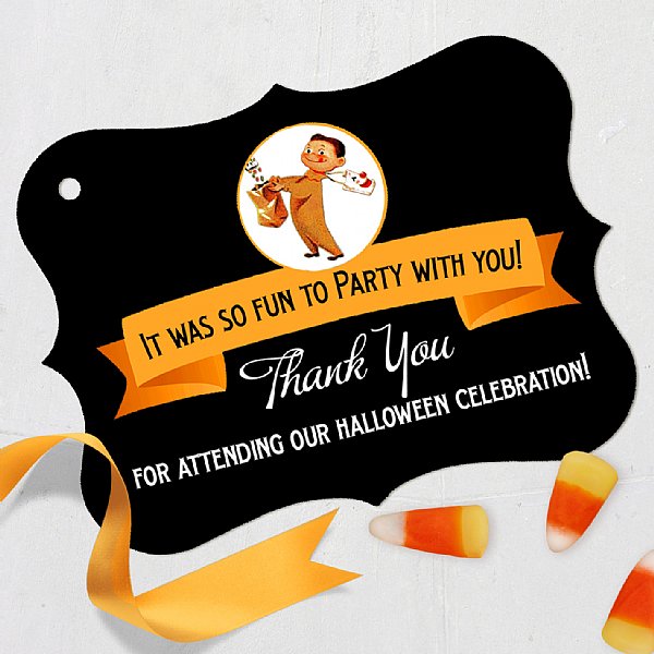 Vintage Trick Or Treat Luxe Favor Tags