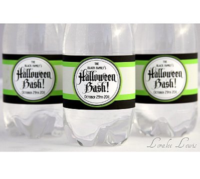 Halloween Bash Water Bottle Labels