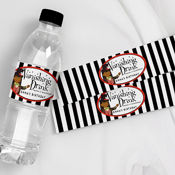 Hocus Pocus Water Bottle Labels (Brown Skin Version)