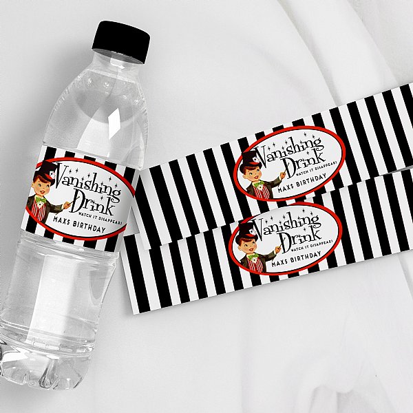 Hocus Pocus Water Bottle Labels (White Skin Boy Version)