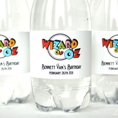 Wizard  of Oz Water Bottle Labels