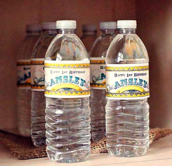 Around the World Water Bottle Labels