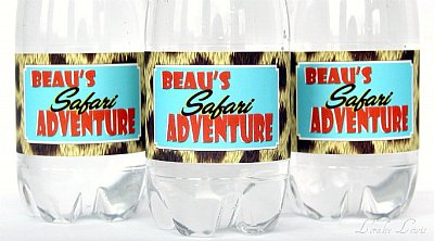 Safari Water Bottle Labels