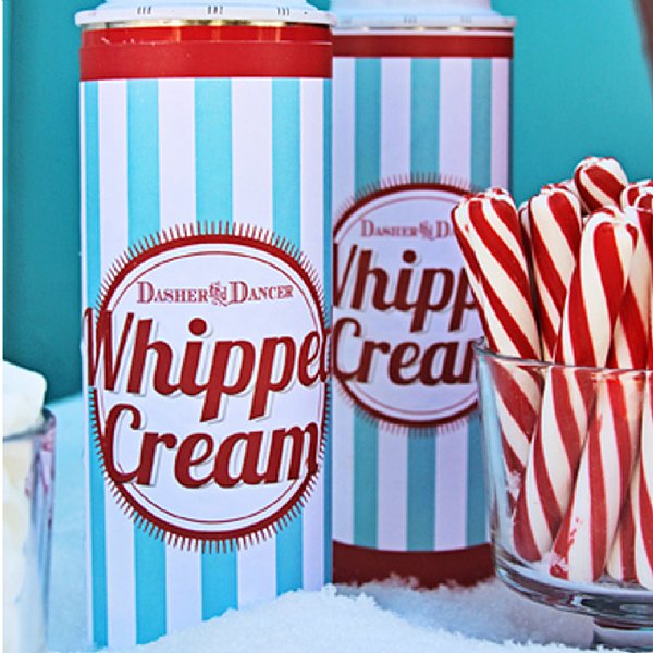 Reindeer Games Whipped Cream Labels