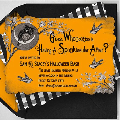 Whoooo Halloween Invitation