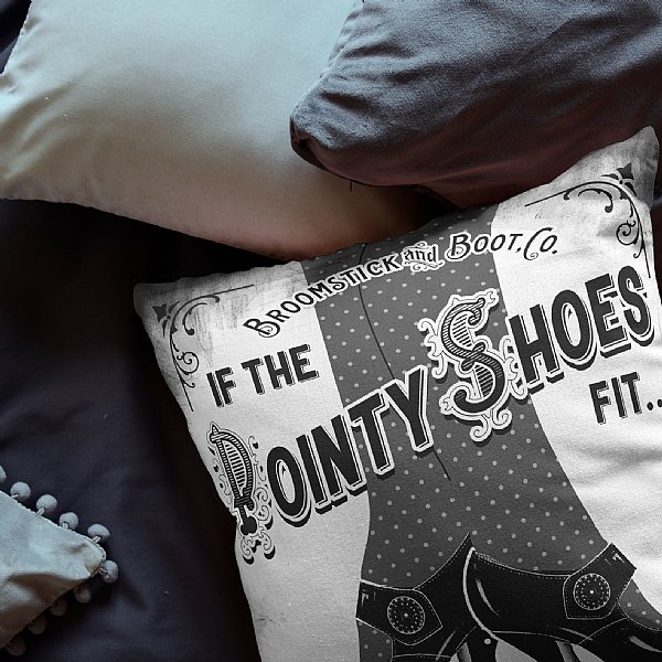 Pointy Shoes Halloween Pillow
