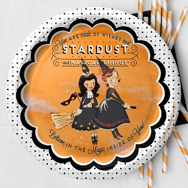 Witches Tea Paper Dessert Plate Set