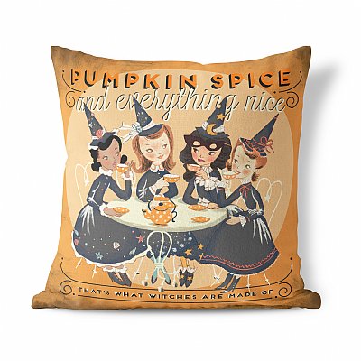 Pumpkin Spice & Everything Nice Halloween Pillow