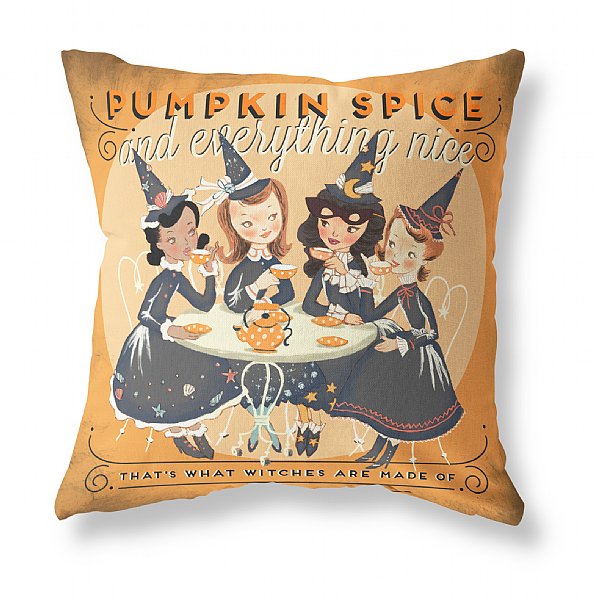 Pumpkin Spice & Everything Nice Halloween Pillow