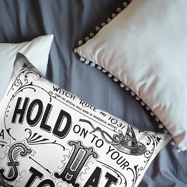 Hold On To Your Hat Halloween Pillow