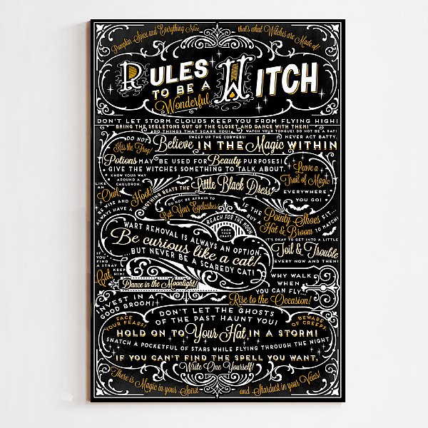 Rules to be a Wonderful Witch Print