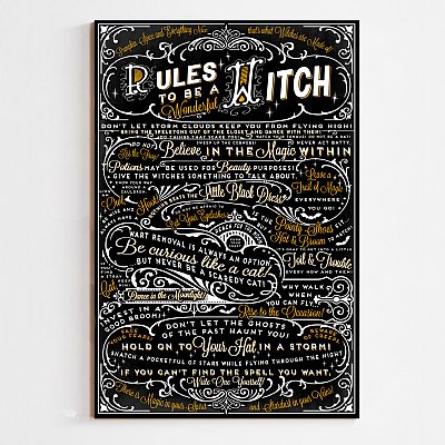 Rules to be a Wonderful Witch Print