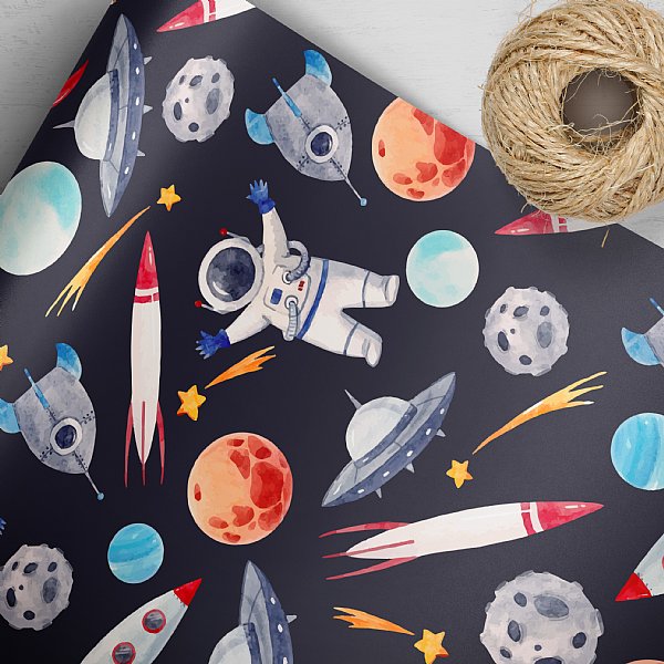 Astronaut Wrapping Paper 