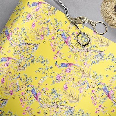 Chinoiserie Beautiful Bird (Yellow) Gift Wrap