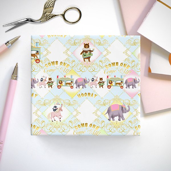 Circus Gift Wrap (Blue)