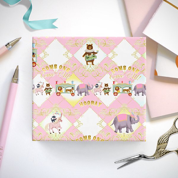 Circus Gift Wrap (Pink)