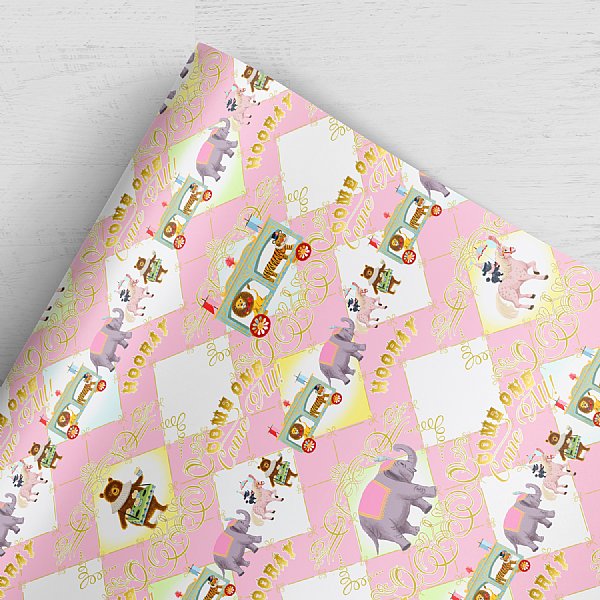 Circus Gift Wrap (Pink)