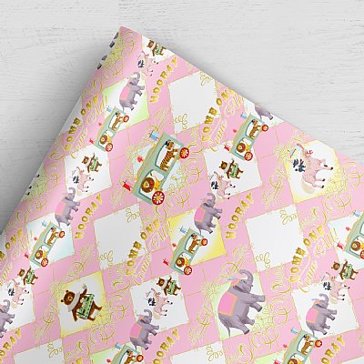 Circus Gift Wrap (Pink)