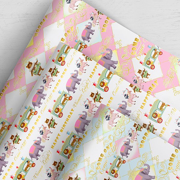 Circus Gift Wrap (Pink)