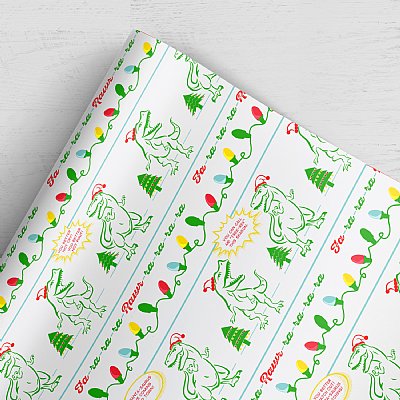 Dino Santa Gift Wrap