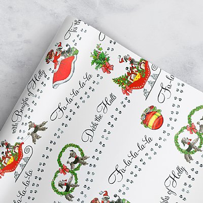 Holiday Poodle Gift Wrap