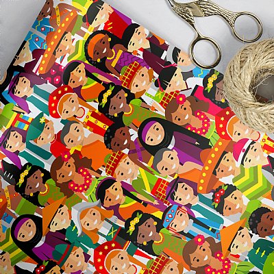 Joy Around The World Gift Wrap