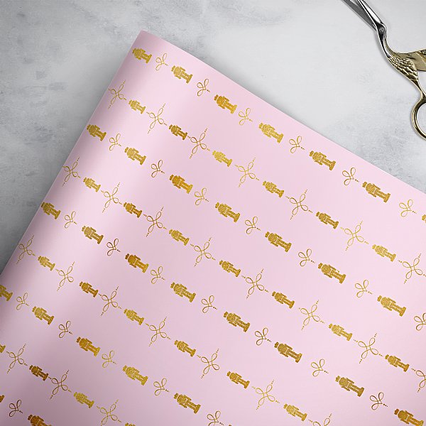 Nutcracker Pink Christmas Gift Wrap 