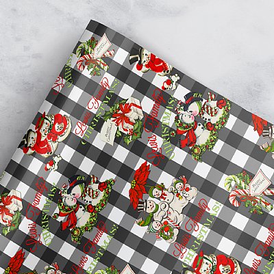 Snowman Christmas Personalized Gift Wrap