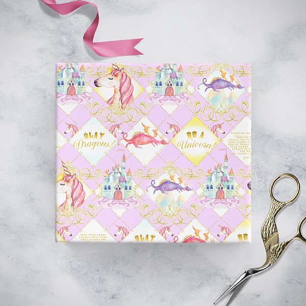 Unicorn Gift Wrap (Purple)