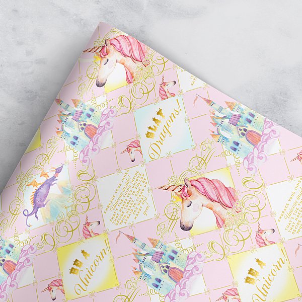 Unicorn Gift Wrap (Pink)