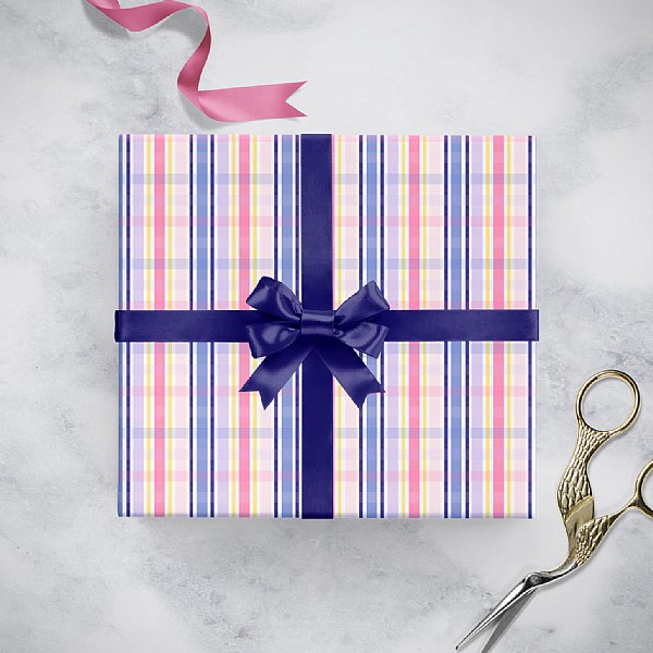 Unicorn Plaid Gift Wrap