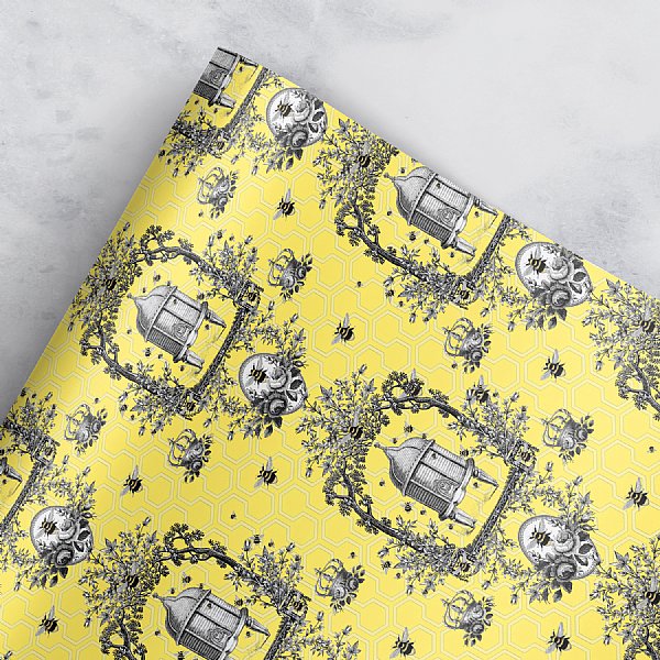 Bee Toile Gift Wrap