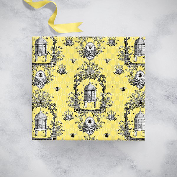 Bee Toile Gift Wrap