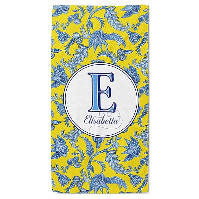 Batik Yellow Large Beach Towel